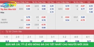 Giải Mã Các Tỷ Lệ Kèo Bóng Đá Chi Tiết Nhất Cho Người Mới 2026