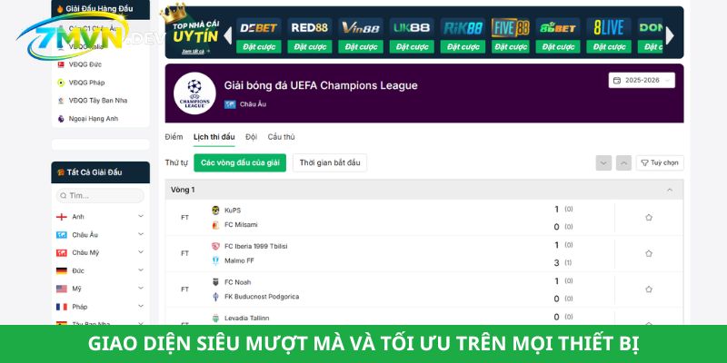 Giao diện siêu mượt mà và tối ưu trên mọi thiết bị